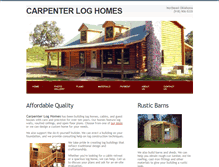 Tablet Screenshot of carpenterloghomes.com